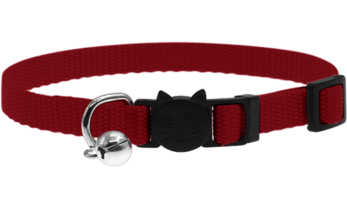 Collare gatto regolabile nero, leggero, fibbia di sicurezza con design gatto e piccolo campanellino argento.