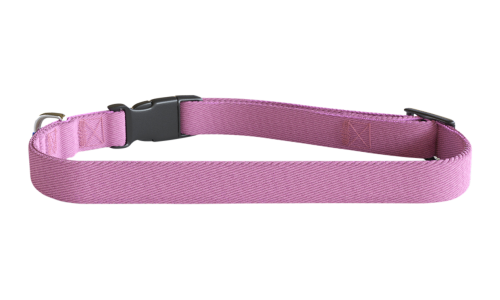 Collare per cane ricamato rosa, lunghezza 30-46cm, in nylon leggero, personalizzabile con il nome e i dettagli del cane.