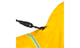 Impermeabile per Cani Antipioggia con Striscia Riflettente Shiba Inu in impermeabile giallo con strisce riflettenti, facili cinturini, regolabile.