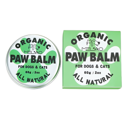 Lattina verde e bianca con pomata per zampe biologica e naturale per cani e gatti, 60g, per lenire e proteggere le zampe.