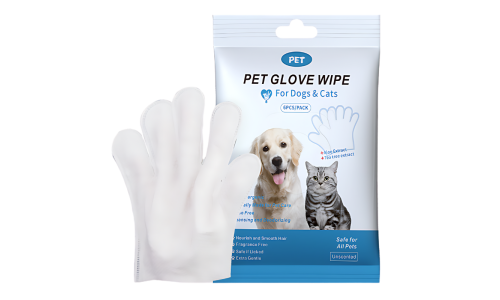 Confezione di salviette ipoallergeniche per cani e gatti, 6 pezzi, per pulizia delicata e deodorazione.
