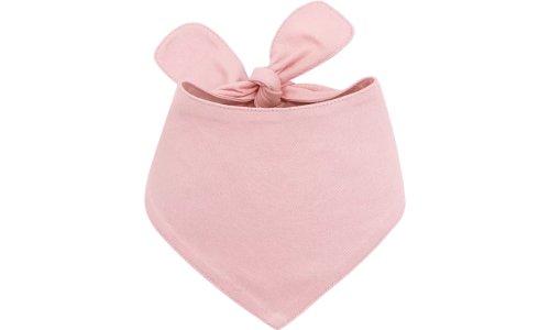 Bandana per cane personalizzata in cotone rosa con nodo, facile da lavare, personalizzabile con nome ricamato.