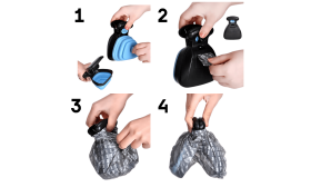 Paletta Portatile per Escrementi di Cane Facile da Pulire con Sistema a Clip - Include sacchetti ecologici