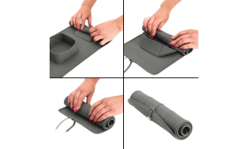 Ciotola Pieghevole da Viaggio per Cani - Tappetino per cibo pieghevole doppio da 1200 ml