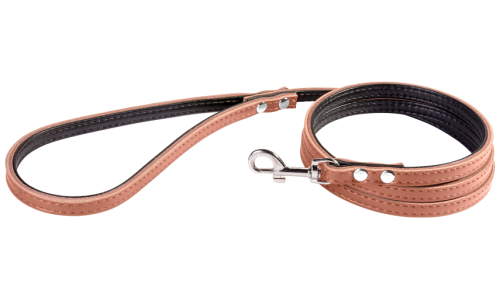 Guinzaglio in pelle blu per cane, 1,5m, taglia piccola, cuciture robuste, gancio resistente, imbottito in pelle vera.