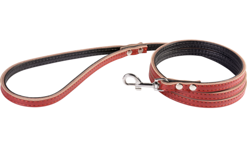 Guinzaglio in pelle nera per cane, 1,5m, taglia piccola, cuciture robuste, gancio resistente, imbottito in pelle vera.