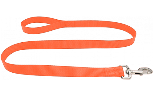Guinzaglio per Cane Resistente Guinzaglio per cane in nylon arancione durevole 120cm, facile da pulire, materiale resistente e sicuro con gancio argentato.