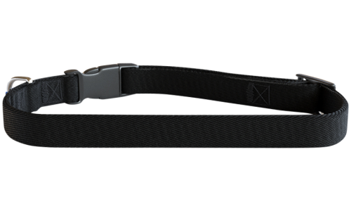 Collare per cane ricamato nero, lunghezza 30-46cm, in nylon leggero, personalizzabile con il nome e i dettagli del cane.
